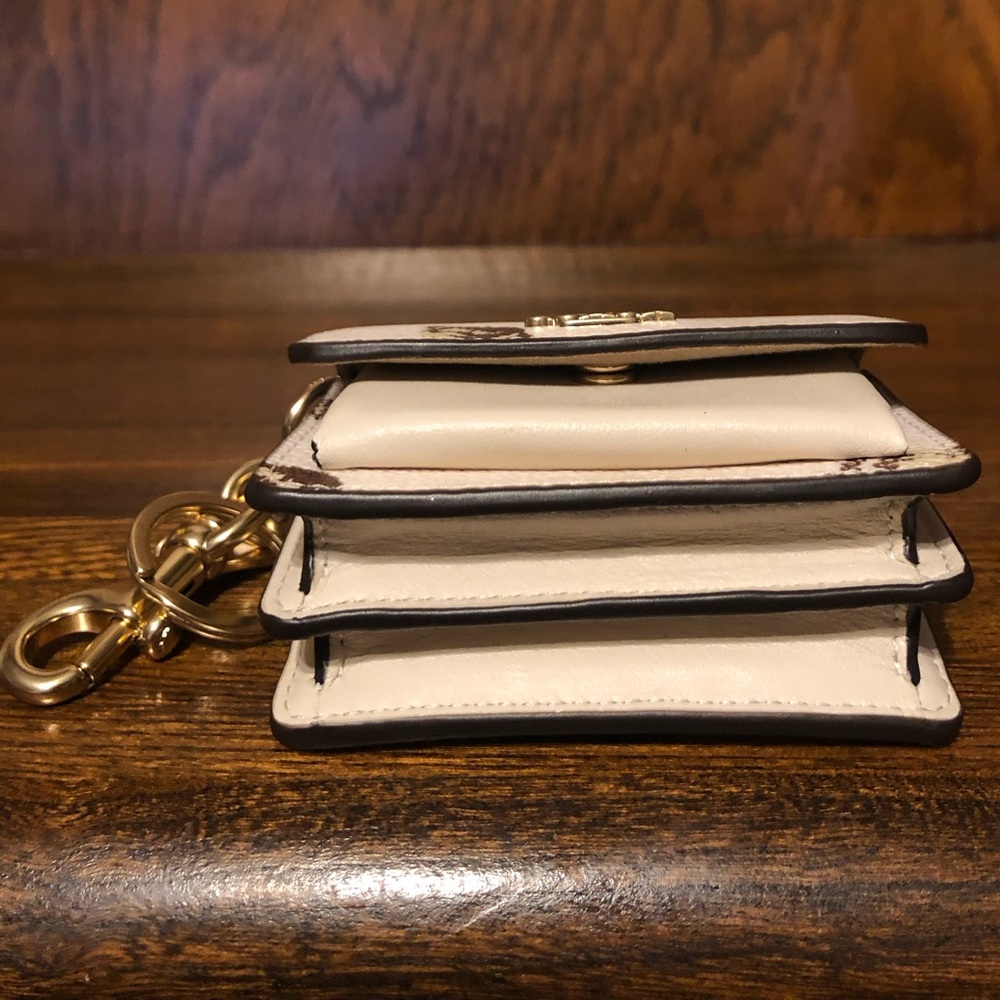 NWT-Coach-Mini Klare-Bag Charm/Keychain-Seashell 🐚 Print-Creamy White/Brown-$75 - Picture 7 of 13